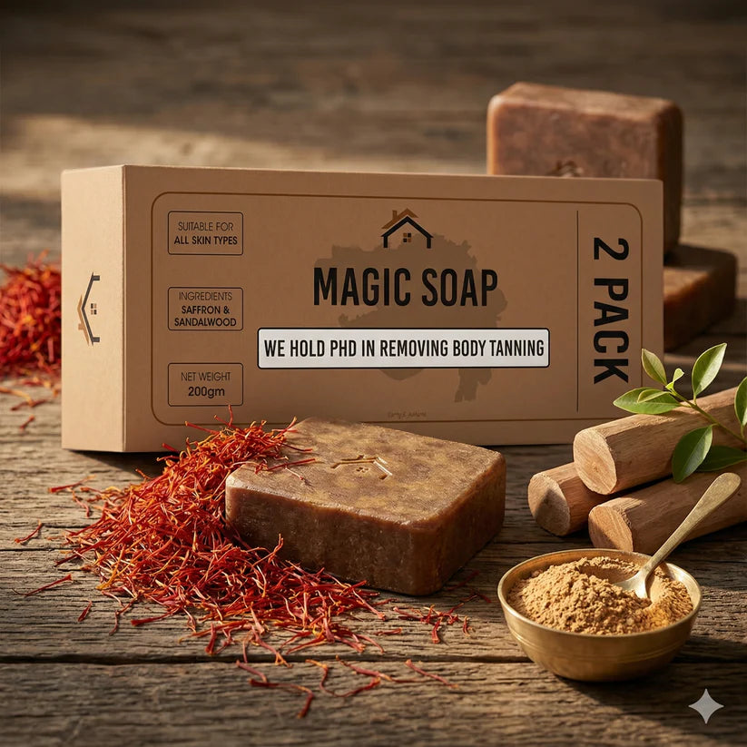 Handmade Magic Soaps For Skin Glow and Tan remover (pack of 2)