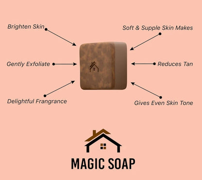 Handmade Magic Soaps For Skin Glow and Tan remover (pack of 2)