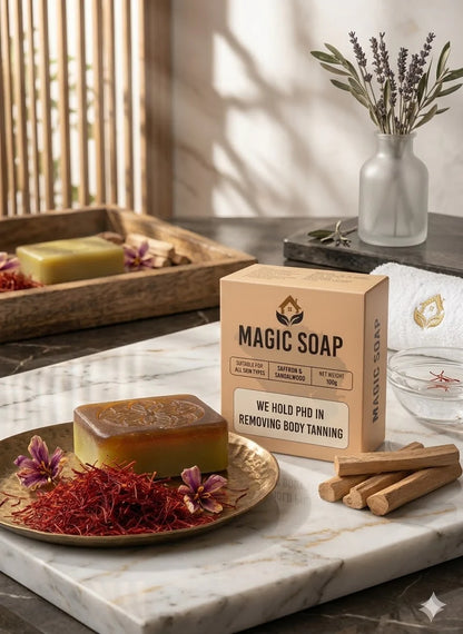 Handmade Magic Soaps For Skin Glow and Tan remover (pack of 2)